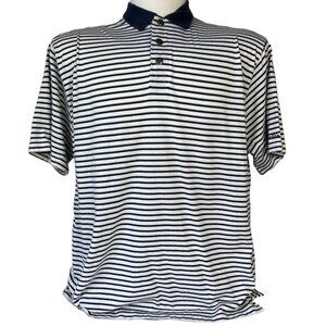 Cabelas Outfitter Series Polo Shirt Mens Large Blue White Golf